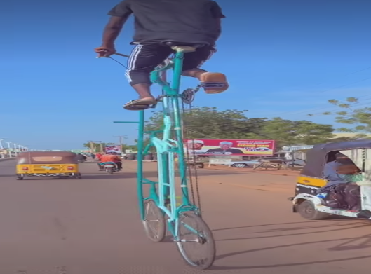 Tall ass fucking bike