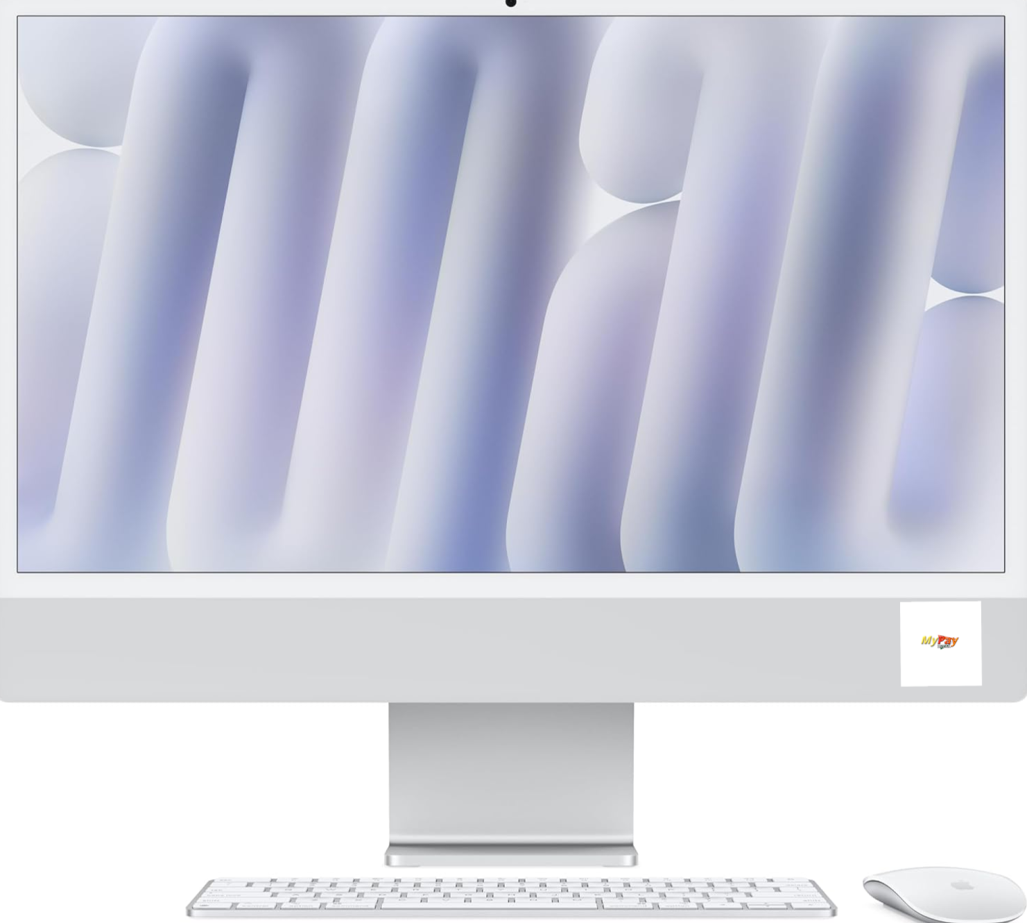 Picture of my iMac with a MyPayIndia sticker